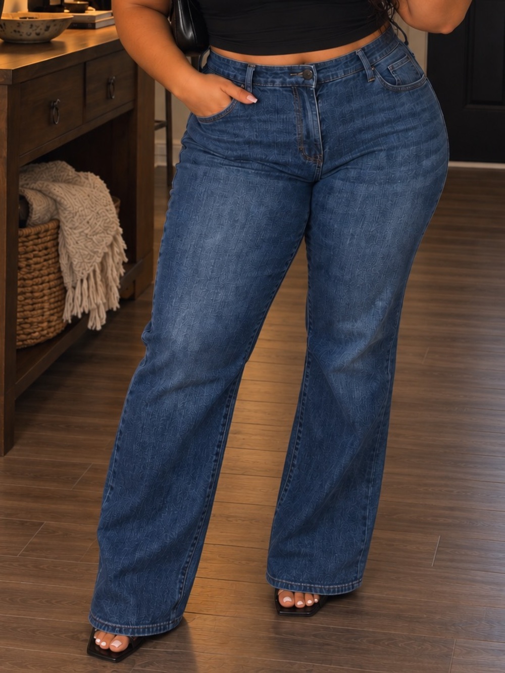 Old Navy Ultra Blue Bootcut Jeans | Flared Leg Denim | Casual Date Night